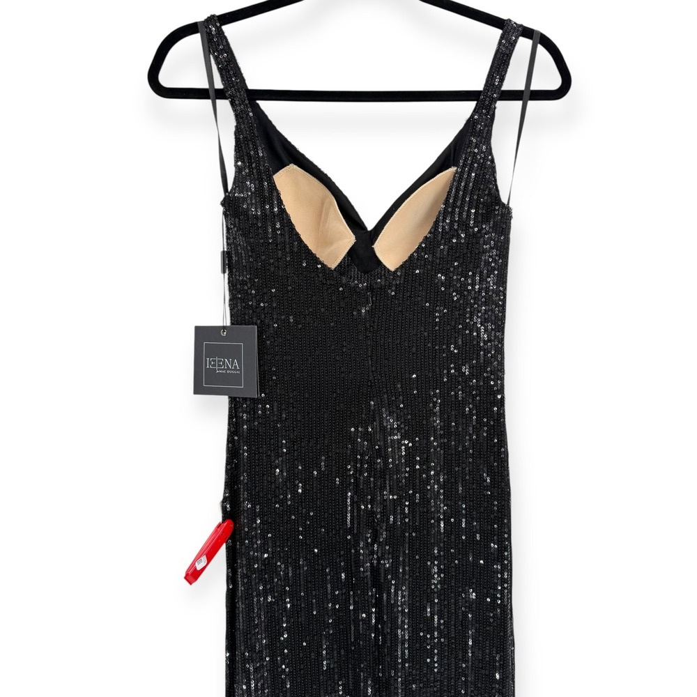NWT Mac Duggal Black Fully Sequined Scoop Back Gown - Size 0 - Picture 11 of 12